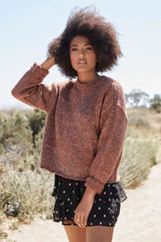 Alia Crewneck Sweater - Brick