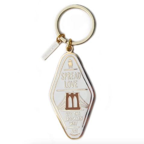 Spread Love Enamel Keychain