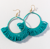 Fringe Hoop Earring - Turquoise