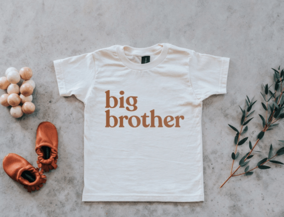 Big Brother Tee - Ivory & Camel - The Foundry