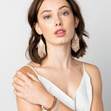 Stripe Earring - Rose Gold & Ivory